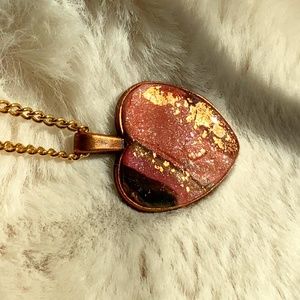 Women’s Rose Gold Bronzed Heart Necklace